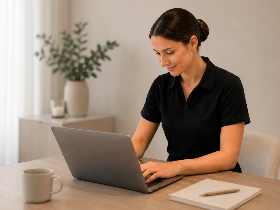 Frau am Laptop